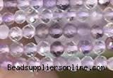 CTG2127 15 inches 2mm,3mm faceted round purple fluorite gemstone beads