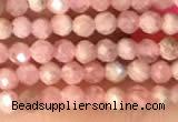 CTG2139 15 inches 2mm,3mm faceted round rhodochrosite gemstone beads