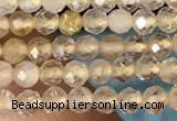 CTG2143 15 inches 2mm,3mm faceted round golden rutilated quartz beads