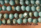 CTG2149 15 inches 2mm,3mm faceted round synthetic turquoise beads