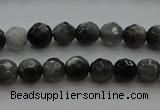 CTG216 15.5 inches 3mm faceted round tiny eagle eye jasper beads