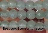 CTG2203 15 inches 2mm,3mm & 4mm faceted round green aventurine jade beads