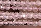 CTG2248 15 inches 2mm faceted round rose quartz beads