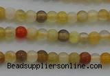 CTG263 15.5 inches 3mm round tiny yellow botswana agate beads wholesale