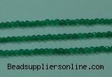 CTG28 15.5 inches 2mm faceted round green agate beads wholesale