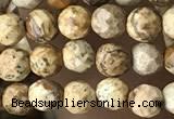 CTG3549 15.5 inches 4mm faceted round picture jasper beads