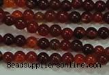 CTG39 15.5 inches 2mm round grade B tiny red agate beads wholesale