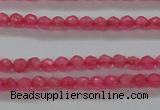 CTG402 15.5 inches 2mm faceted round tiny dyed candy jade beads