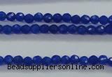 CTG412 15.5 inches 2mm faceted round tiny dyed candy jade beads