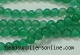 CTG42 15.5 inches 2mm round grade A tiny green agate beads wholesale