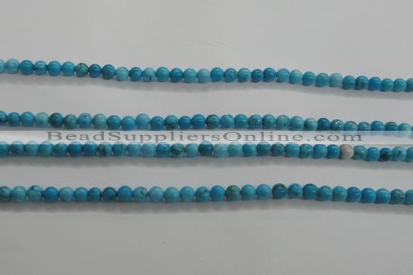 CTG441 15.5 inches 3mm round tiny natural turquoise beads wholesale