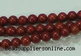 CTG48 15.5 inches 2mm round tiny red brick beads wholesale