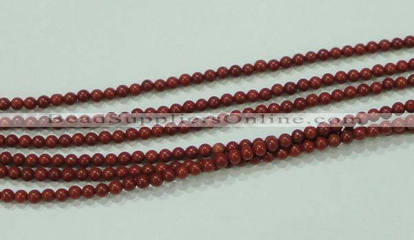 CTG48 15.5 inches 2mm round tiny red brick beads wholesale