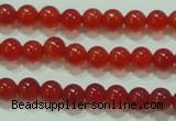 CTG52 15.5 inches 2mm round grade AA tiny red agate beads wholesale