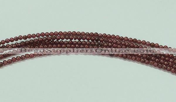 CTG53 15.5 inches 2mm round grade AA tiny garnet beads wholesale