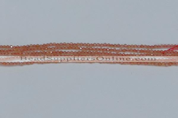 CTG609 15.5 inches 2mm faceted round golden sunstone beads