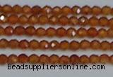 CTG616 15.5 inches 3mm faceted round orange garnet beads