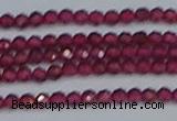 CTG618 15.5 inches 3mm faceted round mozambique red garnet beads