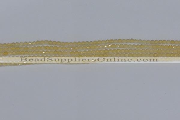 CTG623 15.5 inches 2mm faceted round citrine gemstone beads