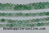 CTG627 15.5 inches 2mm faceted round green strawberry quartz beads