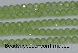 CTG630 15.5 inches 3mm faceted round peridot gemstone beads