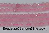 CTG635 15.5 inches 2mm faceted round Madagascar rose quartz beads