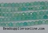 CTG647 15.5 inches 2mm faceted round Peru amazonite beads