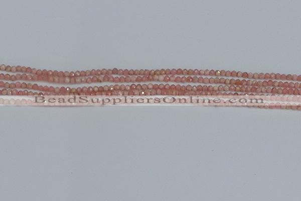 CTG653 15.5 inches 2mm faceted round Argentina rhodochrosite beads