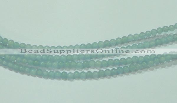 CTG66 15.5 inches 3mm round tiny dyed white jade beads wholesale