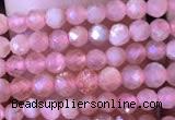 CTG716 15.5 inches 3mm faceted round tiny rhodochrosite beads