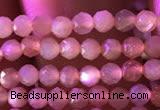 CTG738 15.5 inches 4mm faceted round tiny sunstone beads