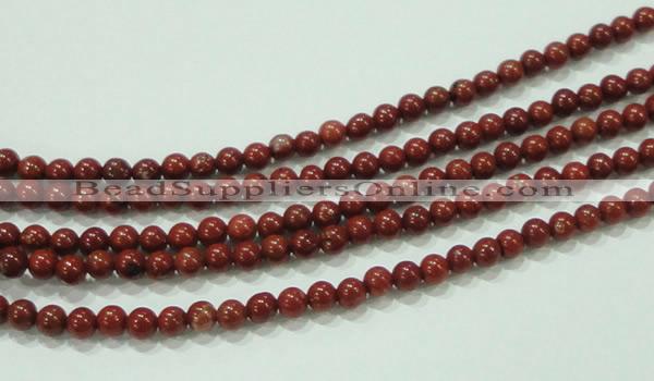 CTG75 15.5 inches 3mm round tiny red brick beads wholesale