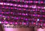 CTG804 15.5 inches 2mm faceted round tiny purple garnet beads