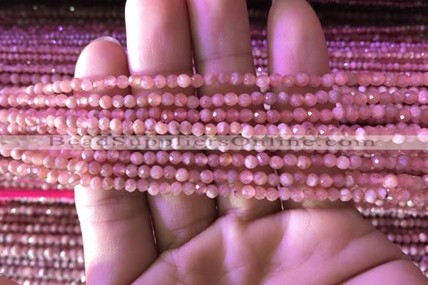 CTG810 15.5 inches 2mm faceted round tiny rhodochrosite beads