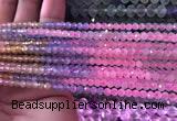 CTG838 15.5 inches 3mm faceted round tiny morganite beads