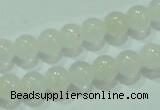 CTG84 15.5 inches 3mm round tiny white jade beads wholesale