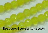 CTG88 15.5 inches 3mm faceted round tiny yellow agate beads wholesale