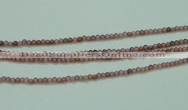 CTG89 15.5 inches 1.5mm round grade B tiny garnet beads wholesale