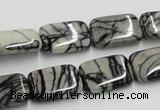 CTJ18 16 inches 13*18mm rectangle black water jasper beads wholesale