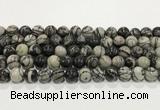 CTJ413 15.5 inches 10mm round black water jasper gemstone beads wholesale