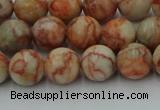 CTJ702 15.5 inches 8mm round red net jasper beads wholesale