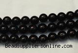 CTO101 15.5 inches 6mm round natural black tourmaline beads