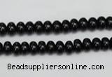 CTO117 15.5 inches 5*8mm rondelle black tourmaline beads