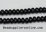 CTO118 15.5 inches 6*10mm rondelle black tourmaline beads