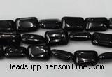 CTO124 15.5 inches 8*12mm rectangle black tourmaline beads