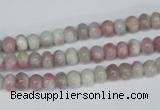 CTO200 15.5 inches 4*6mm rondelle pink tourmaline gemstone beads