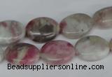 CTO204 15.5 inches 12*16mm oval pink tourmaline gemstone beads