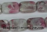 CTO212 15.5 inches 15*20mm rectangle pink tourmaline gemstone beads