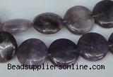 CTO223 15.5 inches 15mm flat round tourmaline gemstone beads