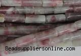 CTO239 15.5 inches 4*10mm tube pink tourmaline gemstone beads